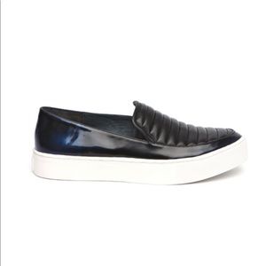 UNITED NUDE Women's Loafer Slip On Fashion Sneaker, Black/Blue Steel/Snow White